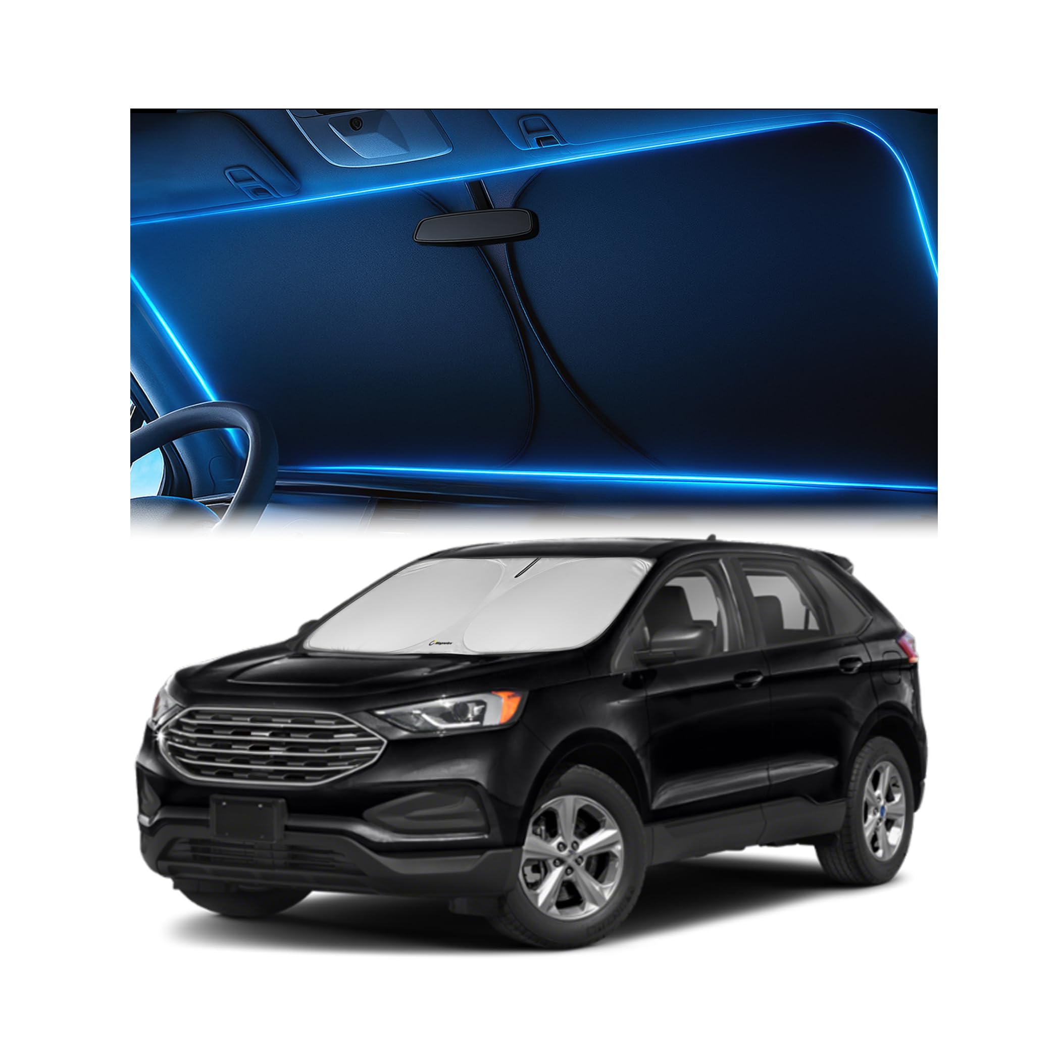 Magnelex front packaging showing custom Ford Edge fit and convenient storage