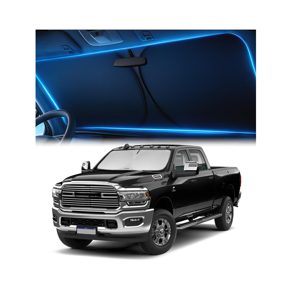 Magnelex front view showing precise windshield fit and full coverage benefit
