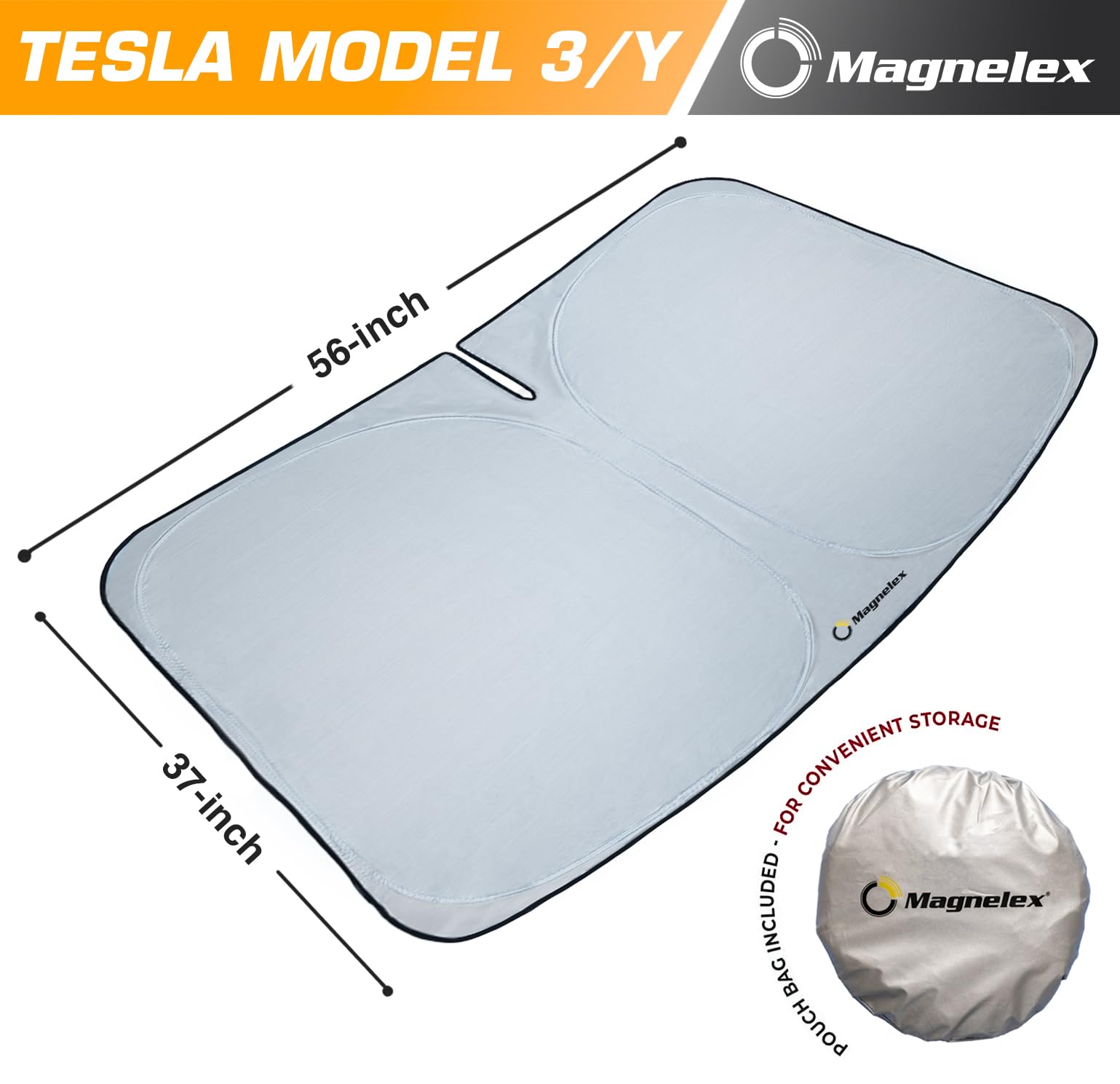 Magnelex installed inside Tesla Model 3 showing reduced cabin sun exposure