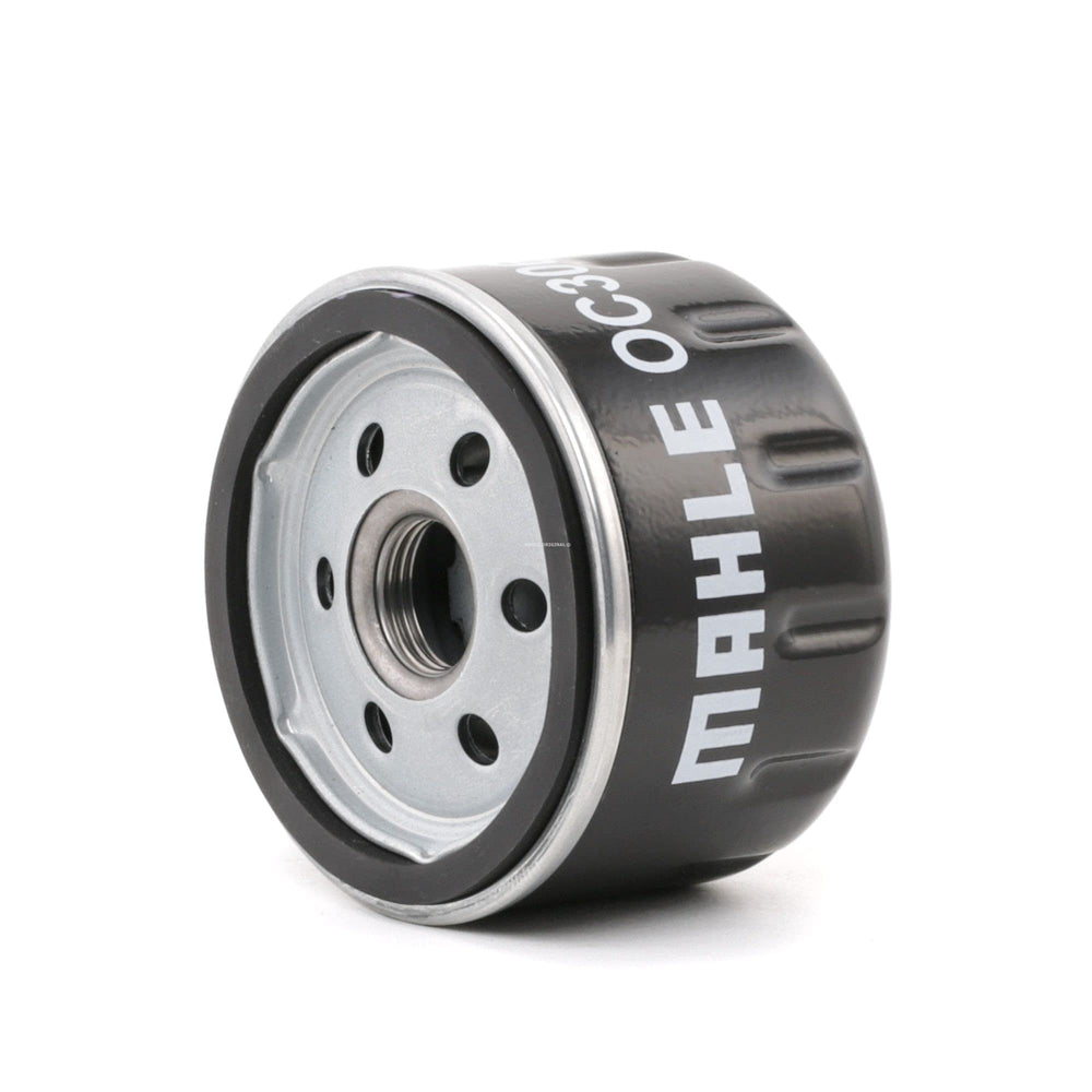 MAHLE OC 306 front view showing label and mounting threads for easy identification and correct fit