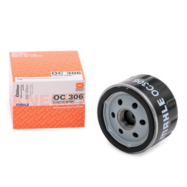 MAHLE OC 306 pleated filter media close-up highlighting high dirt capacity and consistent flow
