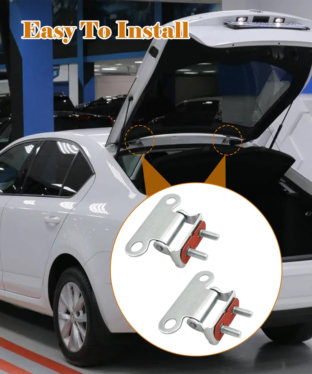 Maigoo hinge installed with trunk open illustrating smooth operation benefit