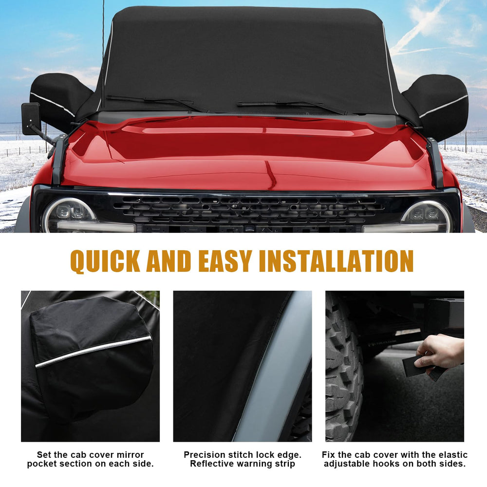 MAIKER OFF ROAD installed side profile on Ford Bronco showing tailored fit and coverage