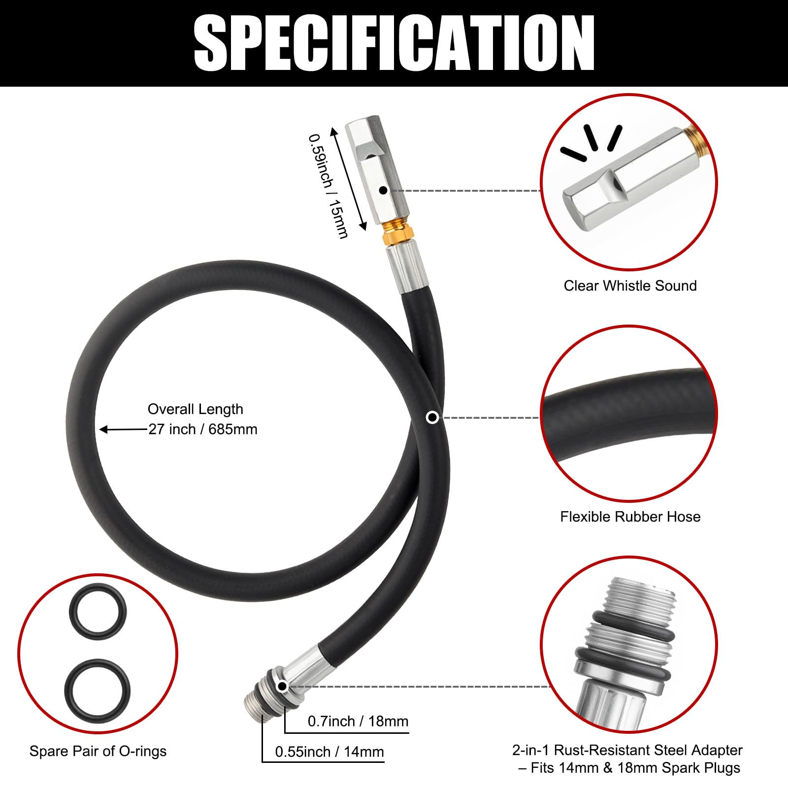 MainUseool installed in spark plug port demonstrating quick hand-threaded installation benefit