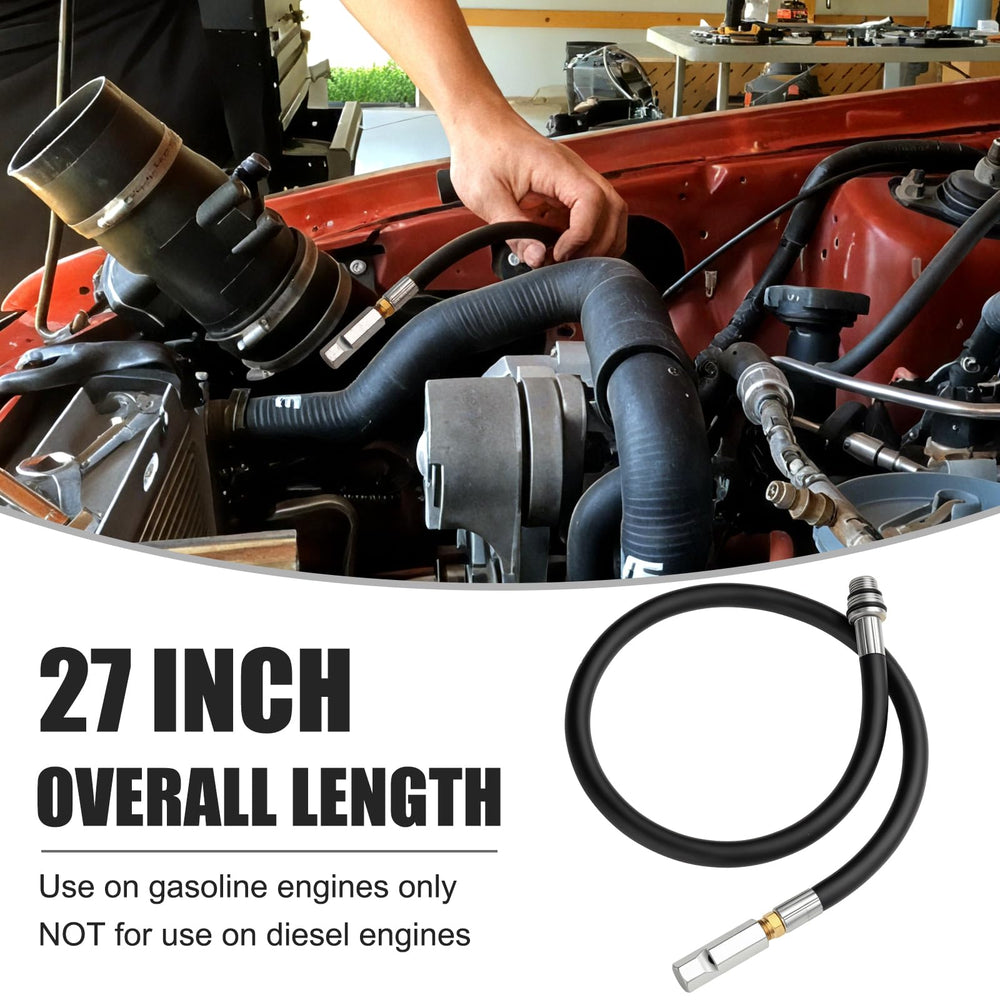 MainUseool 27-inch tube length shown for reach and audible positioning in tight engine bays
