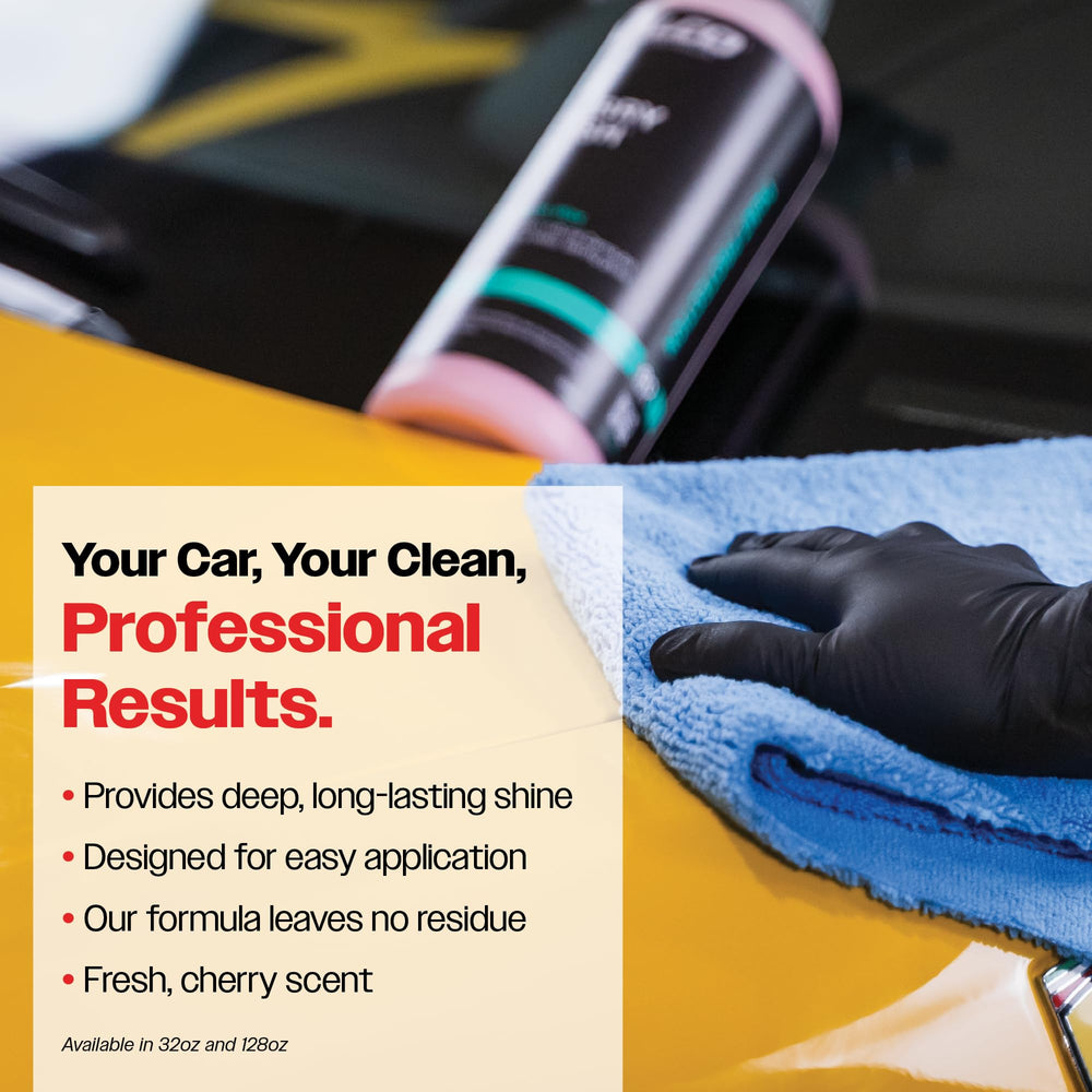 Malco wax hazing on paint close-up showing easy buff-off benefit