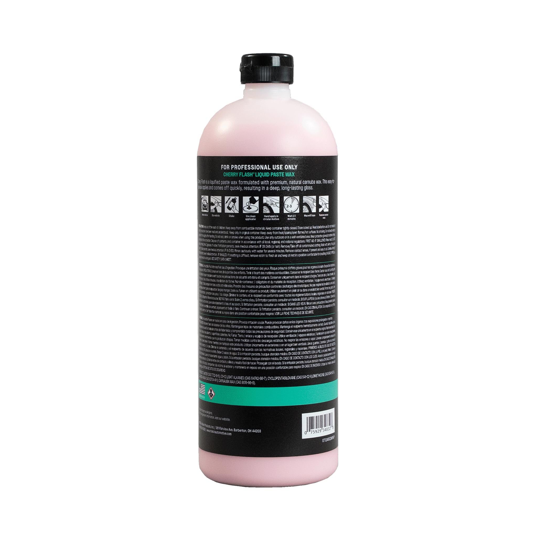 Malco bottle cap open pouring liquid wax for easy application benefit