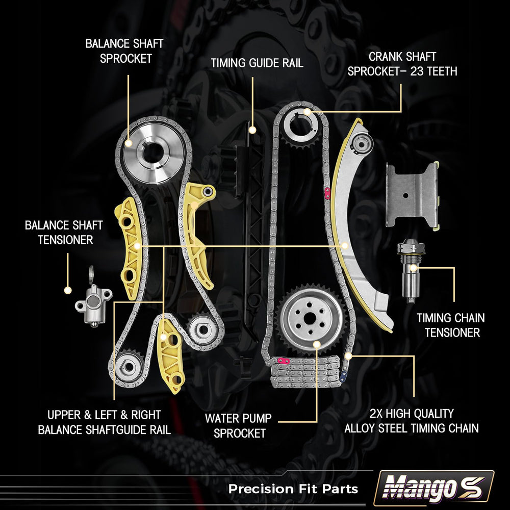 Mango S tensioner detail highlighting restored chain tension and reduced noise