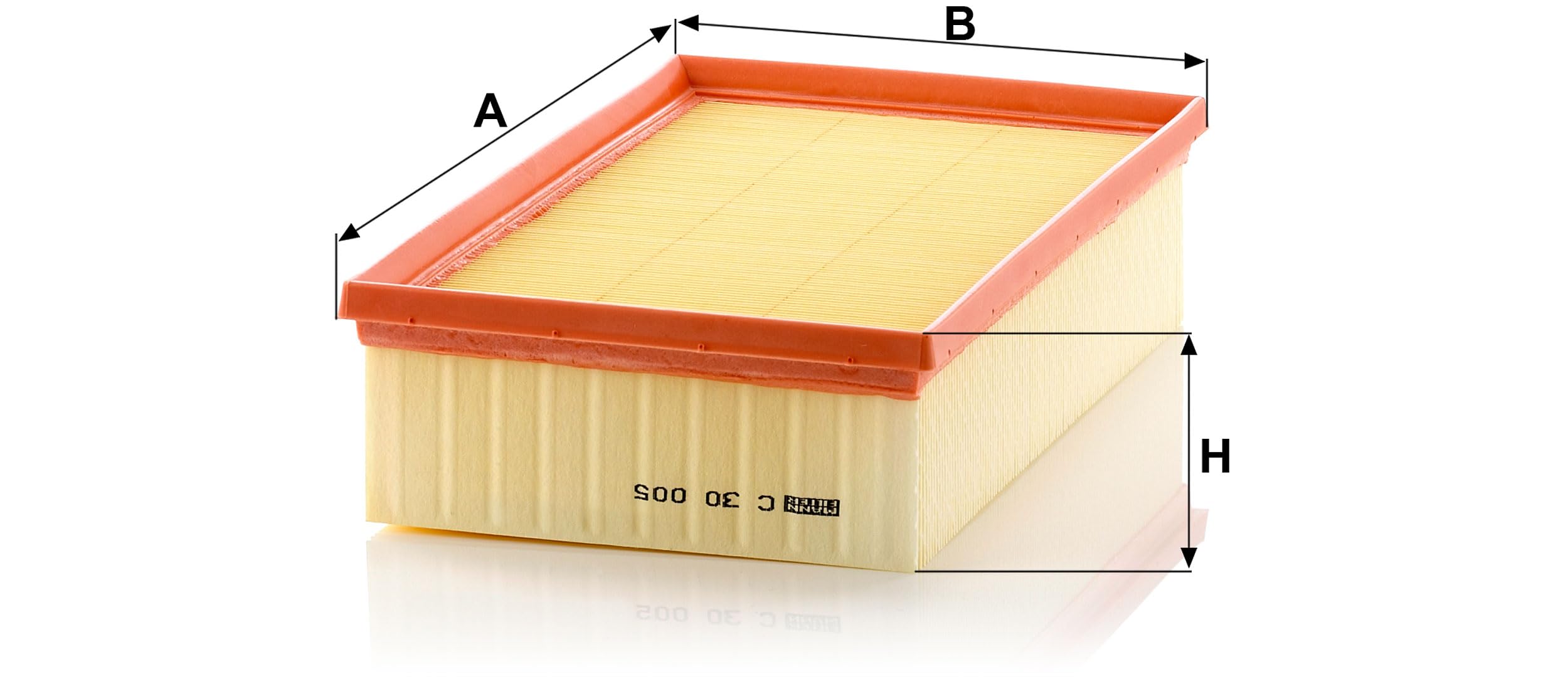 MANN-FILTER gasket profile view demonstrating tight seal to prevent unfiltered air