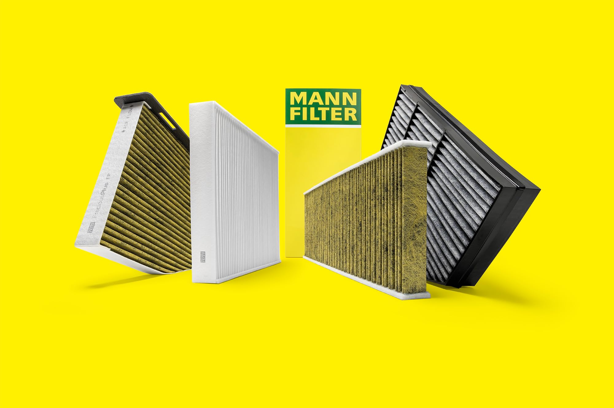 MANN-FILTER beside ruler showing dimensions for correct size verification