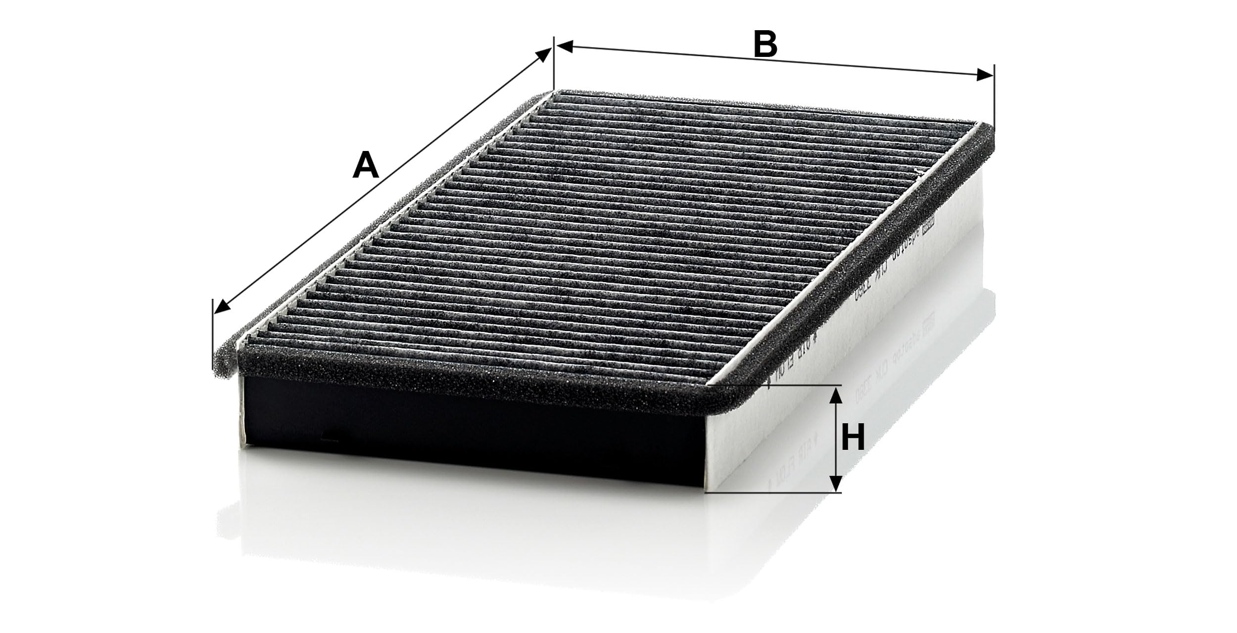 Mann-Filter CUK 3360 activated charcoal layer visible for odor reduction