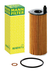 Mann-Filter HU 6014/1 Z front view showing label and metal can for easy identification