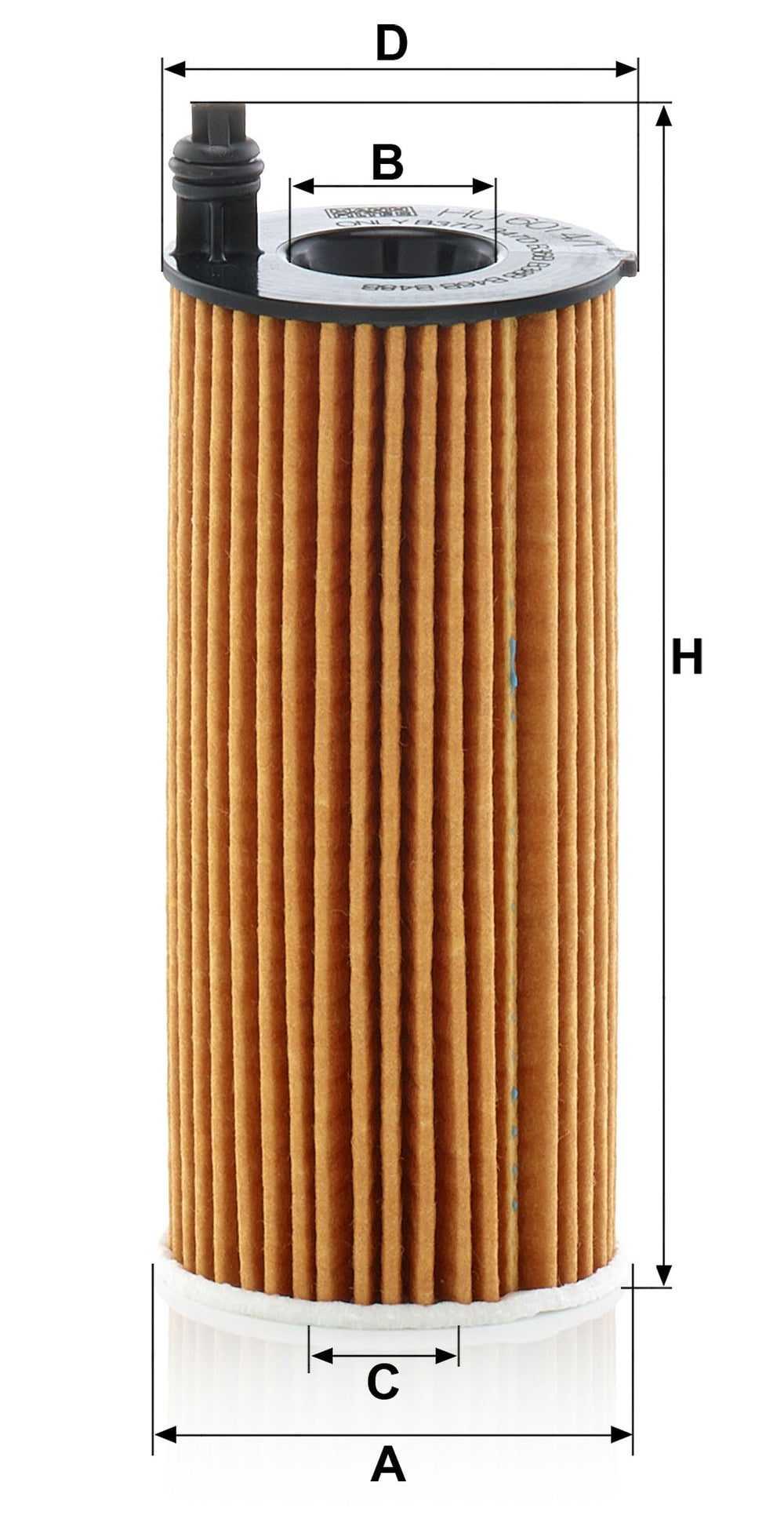 Mann-Filter HU 6014/1 Z filter medium pleats detail illustrating high dirt-holding capacity