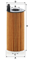 Mann-Filter HU 6014/1 Z filter medium pleats detail illustrating high dirt-holding capacity