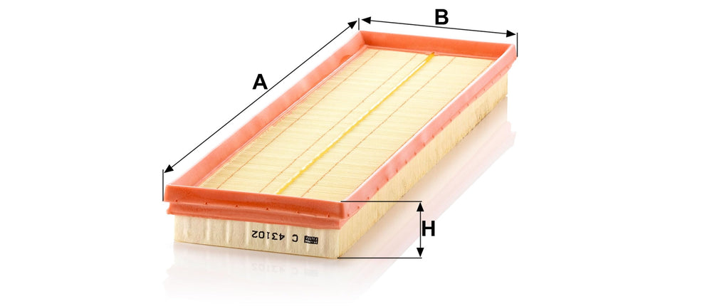 Mann Filter packaged box and label, ensures authentic product identification and quality