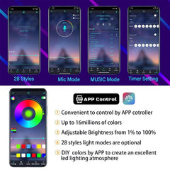 MAODANER installed on dashboard creating customizable ambient light benefit