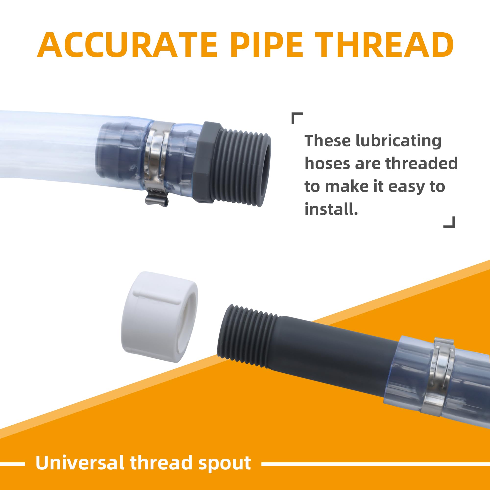 Mapleza hose beside ruler showing length for fitment and reach
