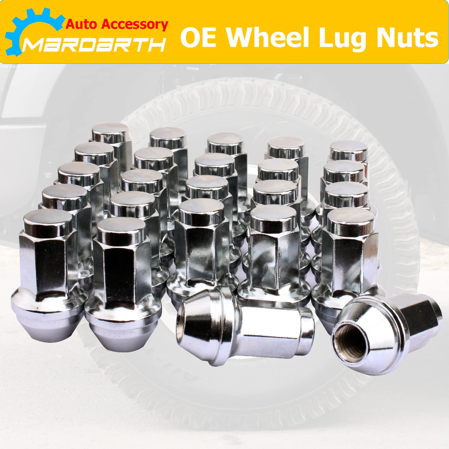 Mardarth chrome lug nut on wheel in outdoor setting showing corrosion-resistant finish benefit