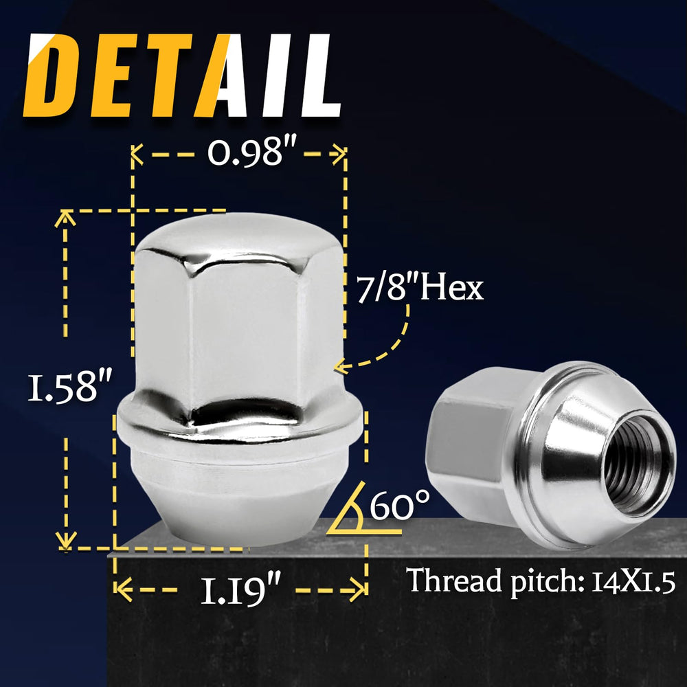 Mardarth lug nut close-up of threads and conical seat showing precise fit