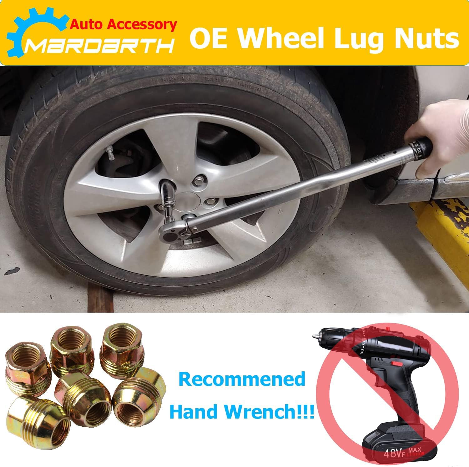 Mardarth lug nut installed on Silverado wheel demonstrating OEM fit benefit