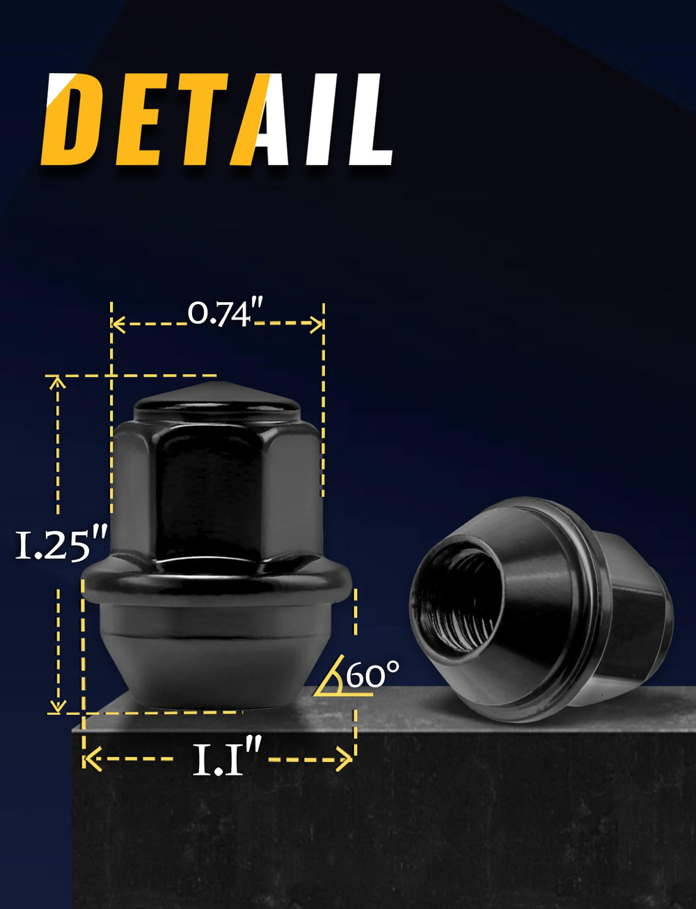 Mardarth lug nuts installed on wheel demonstrating secure, wobble-free fit