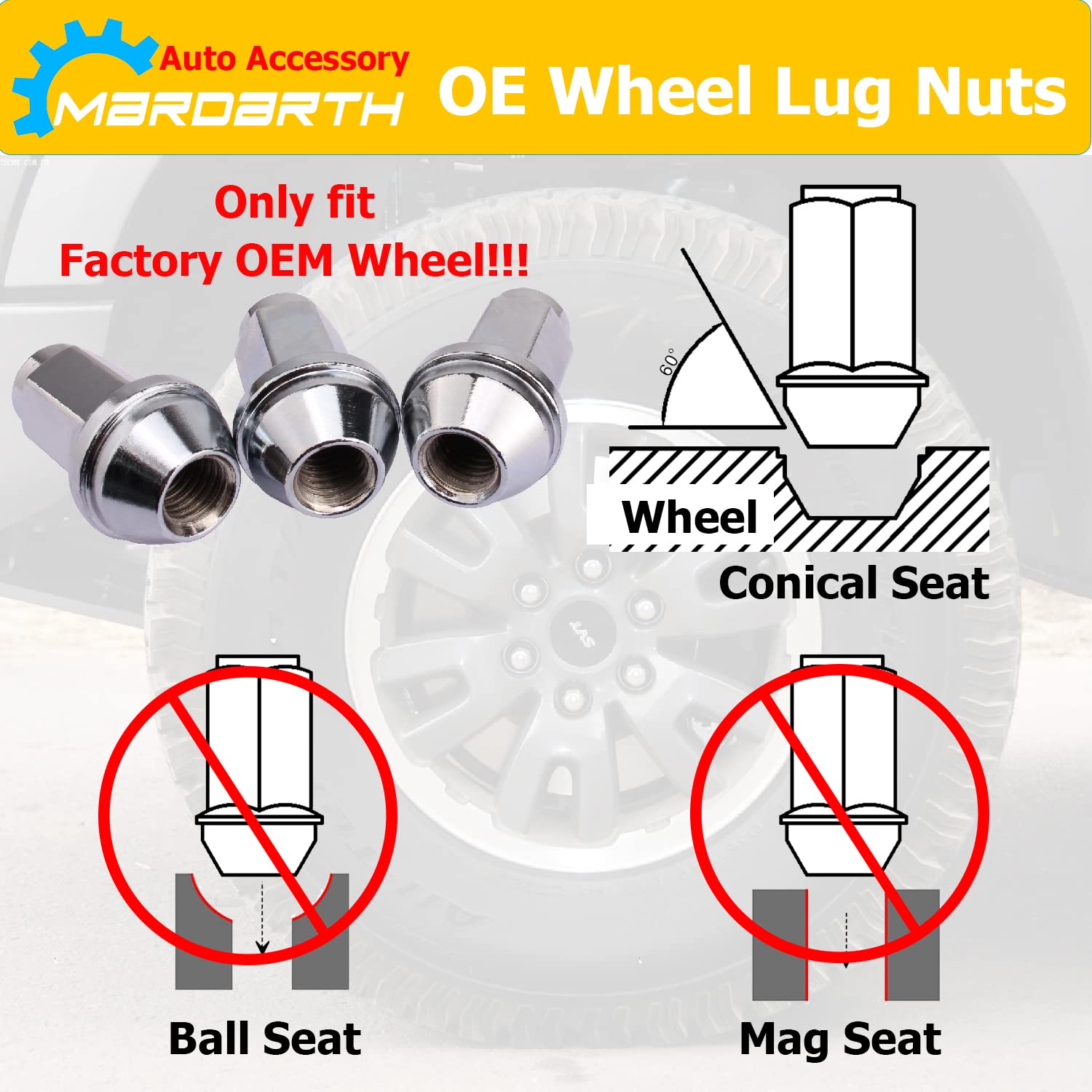 Mardarth side profile of closed-end acorn lug nut showing one-piece construction benefit