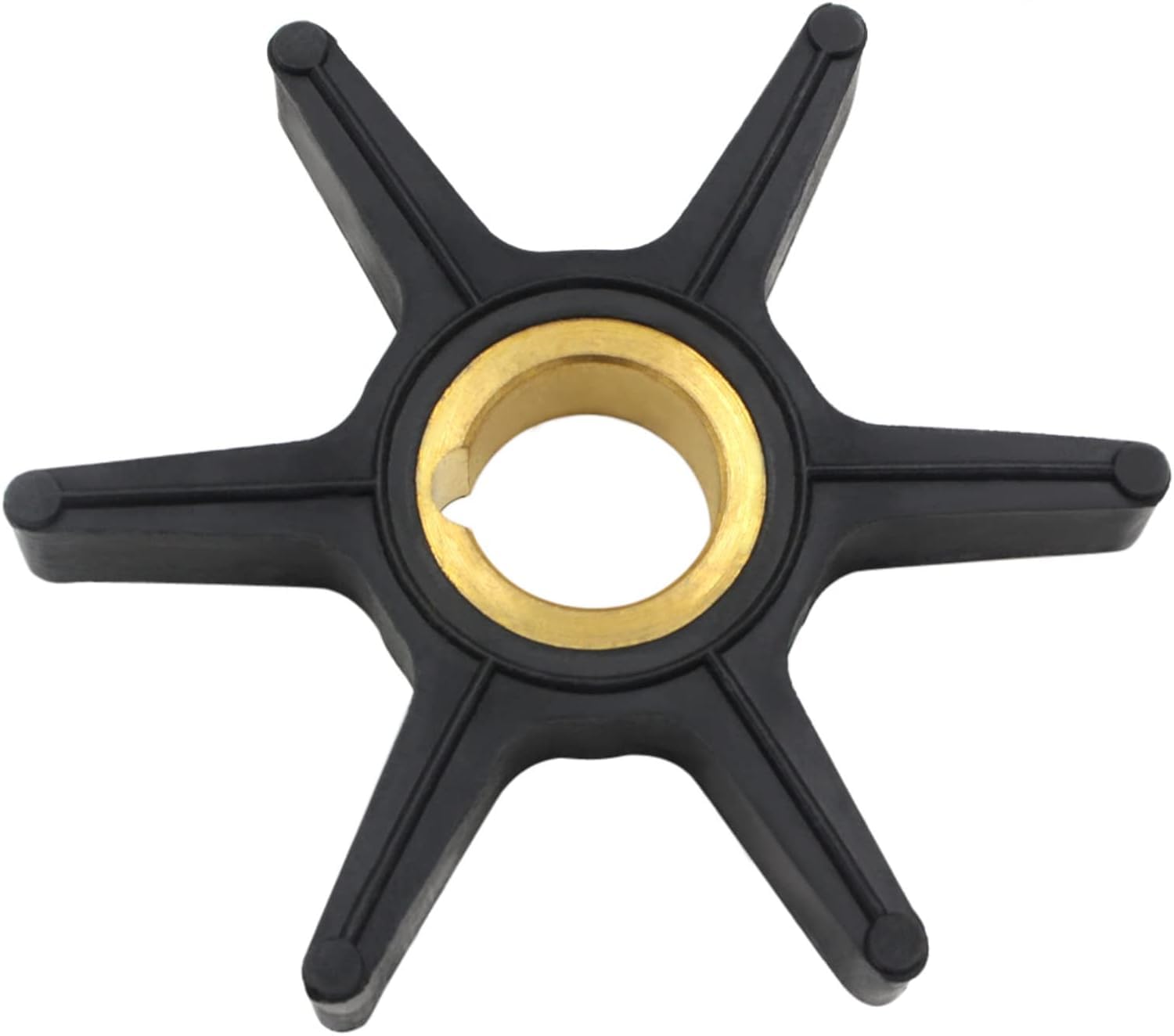 Marinepro close-up of the rubber impeller vanes showing durable material and improved cooling flow