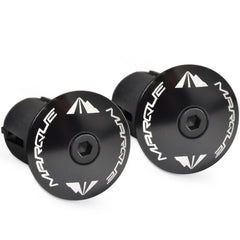 MARQUE front view of black alloy plugs showing neat finish and durable look