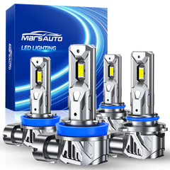 Marsauto front packaging showing 9005 H11 combo and clear kit labeling for quick purchase
