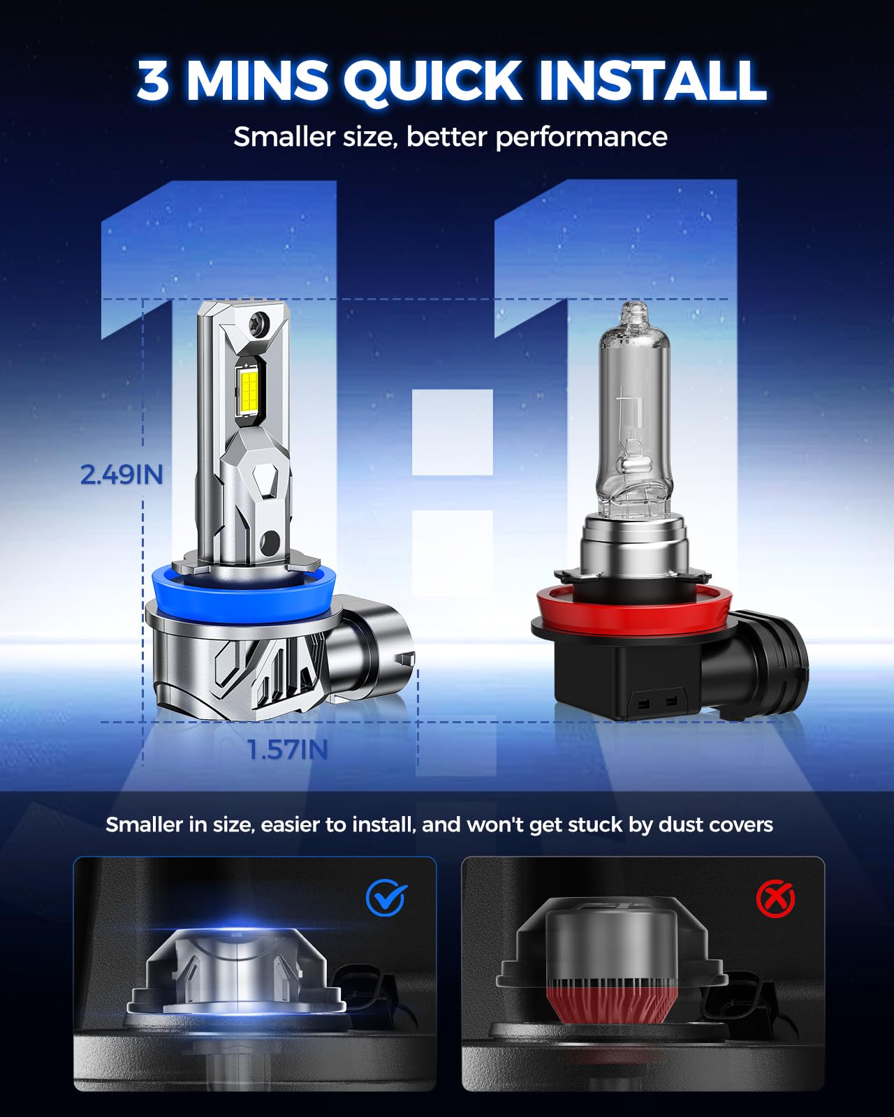 Marsauto heat sink and copper base detail illustrating superior heat management and longevity