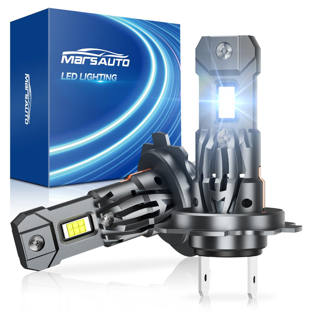 Marsauto M1S H7 front view showing bulb face and cooling housing, improved visibility