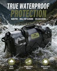 Marscamd roll-top closure detail demonstrating watertight seal and ease
