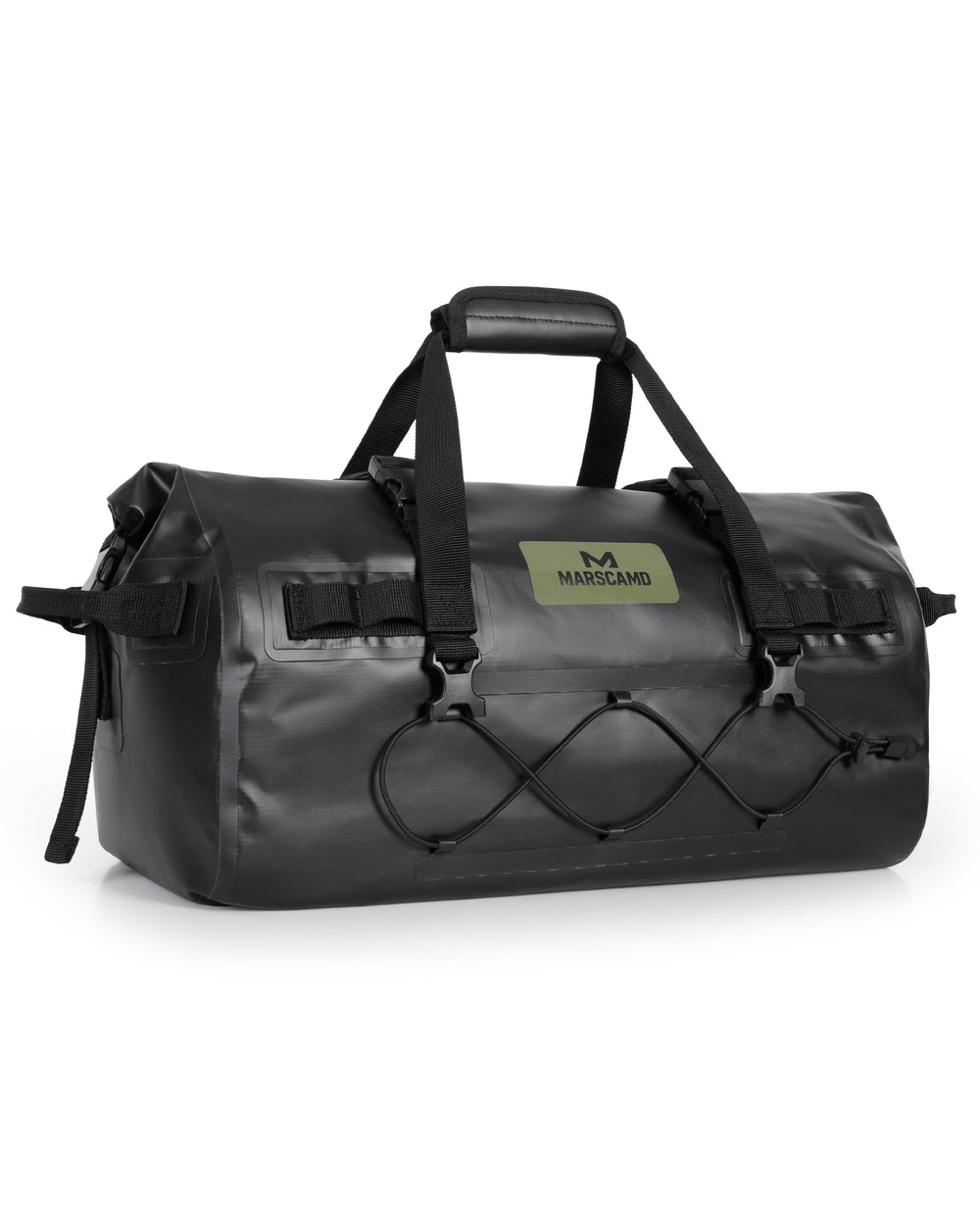 Marscamd tail bag front view showing secure mounting and weather protection