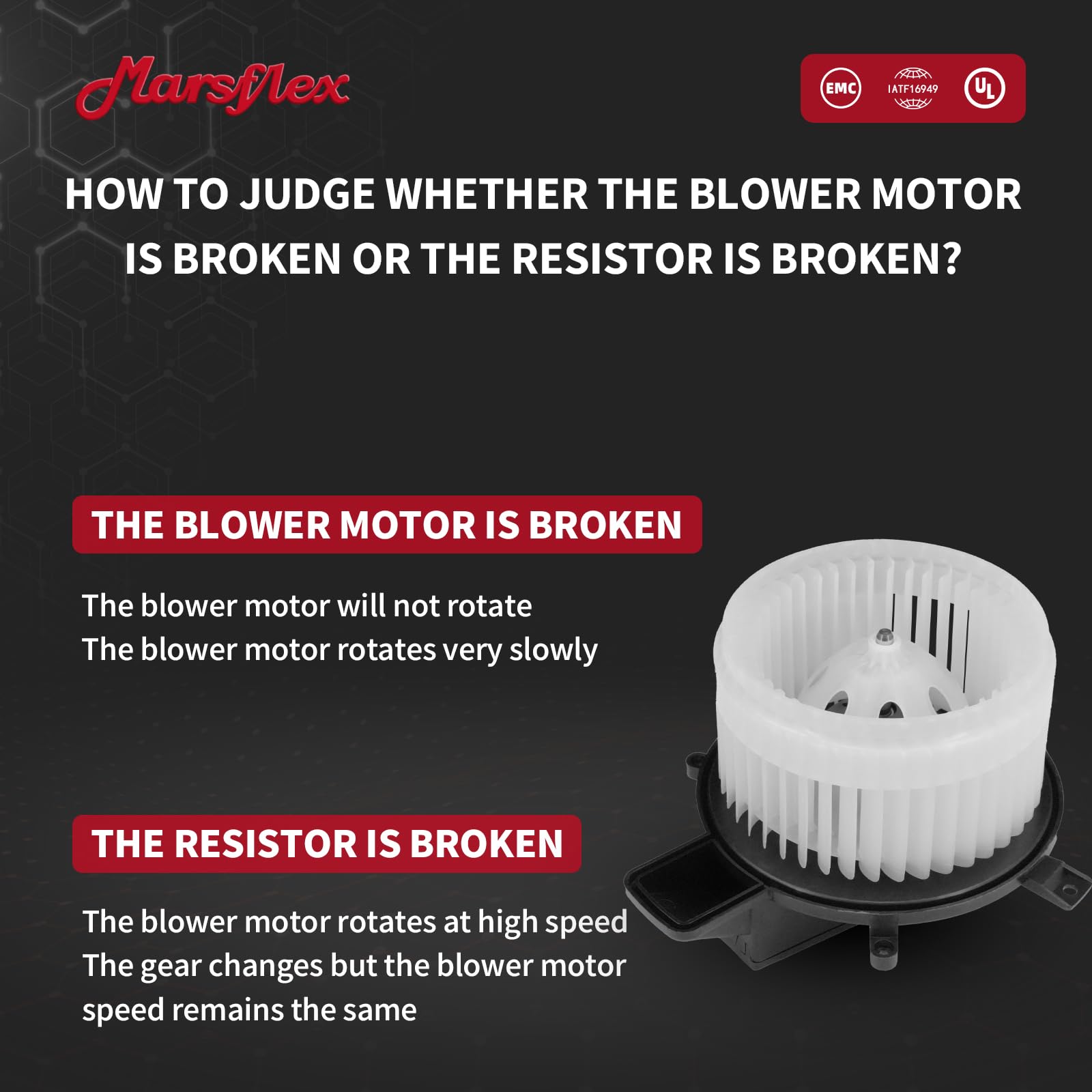 Marsflex side profile showing compact housing for straightforward replacement