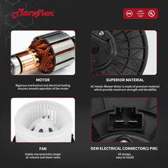 Marsflex motor label and electrical connector for correct OE matching benefit