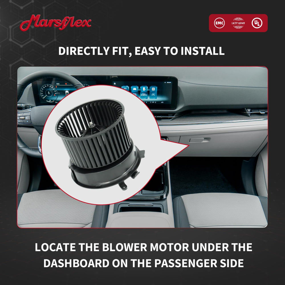 Marsflex motor mounted in engine bay demonstrating correct fit and quieter operation