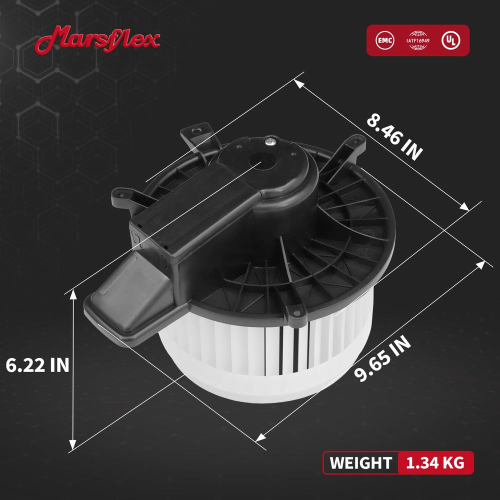 Marsflex motor next to hand to show compact size for easy handling
