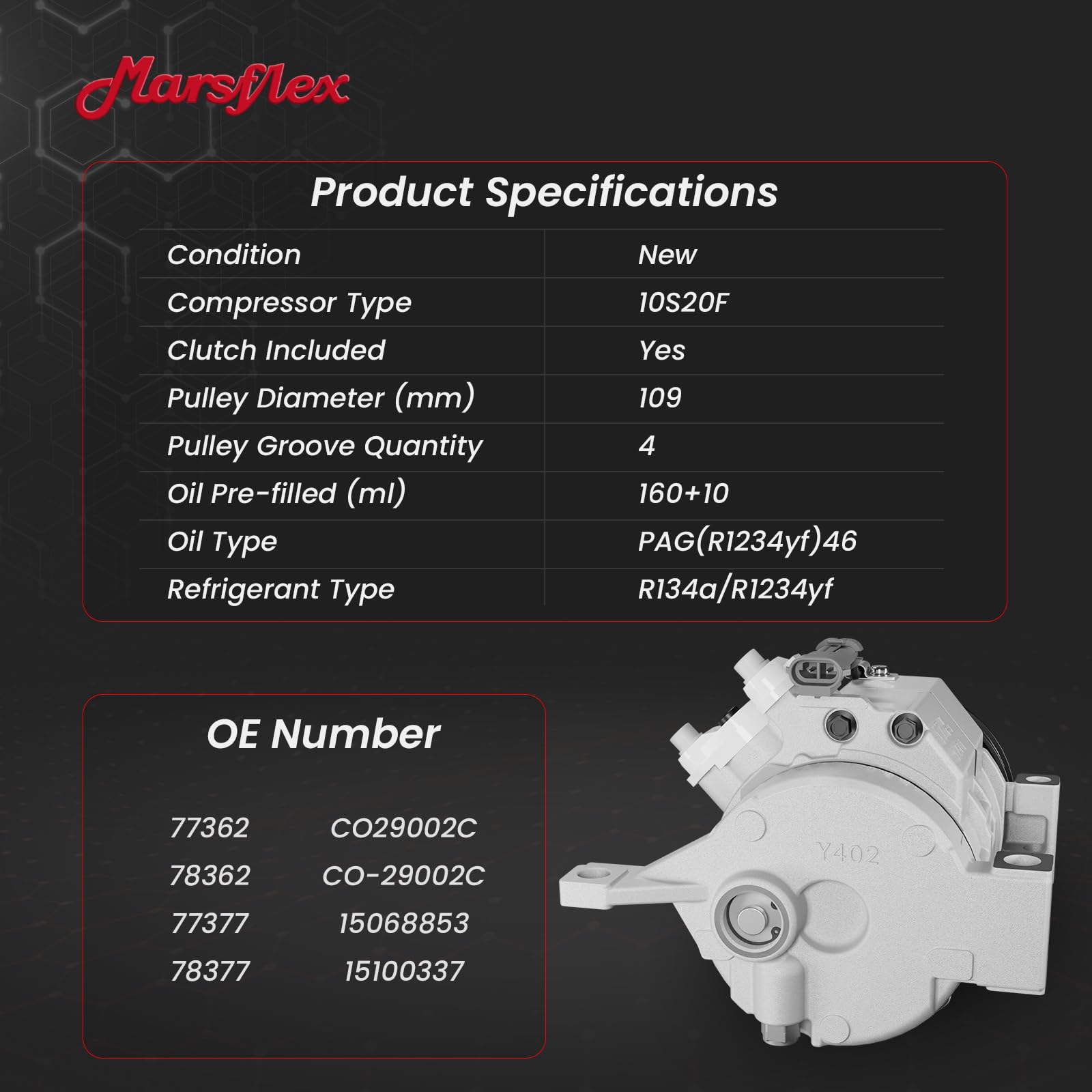 Marsflex pulley detail showing 4-groove pulley that matches factory belt systems