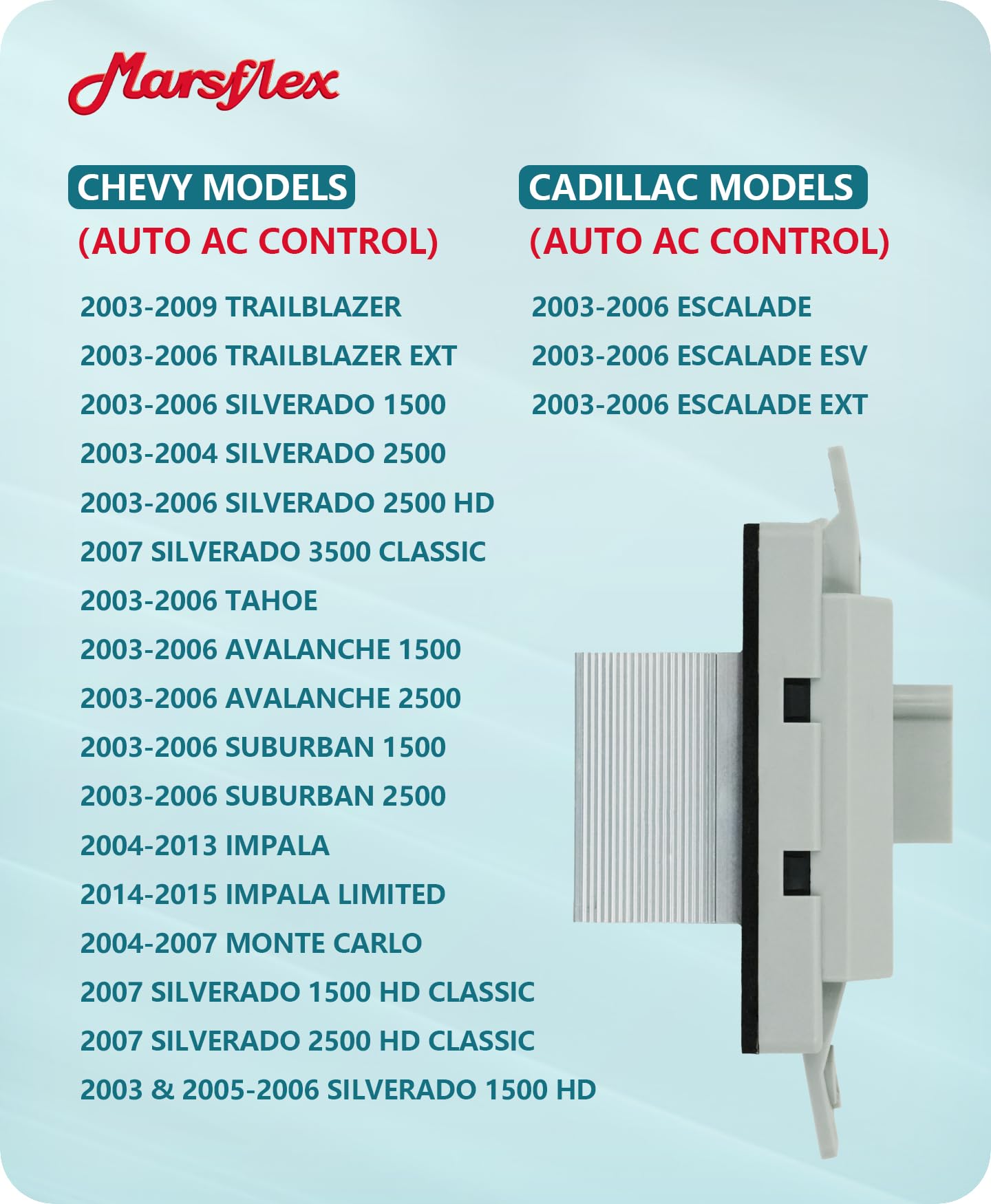 Marsflex resistor element detail showing durable materials for long life