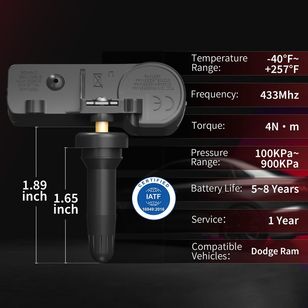 Marsflex sensor close-up of valve stem highlighting durable construction and fit