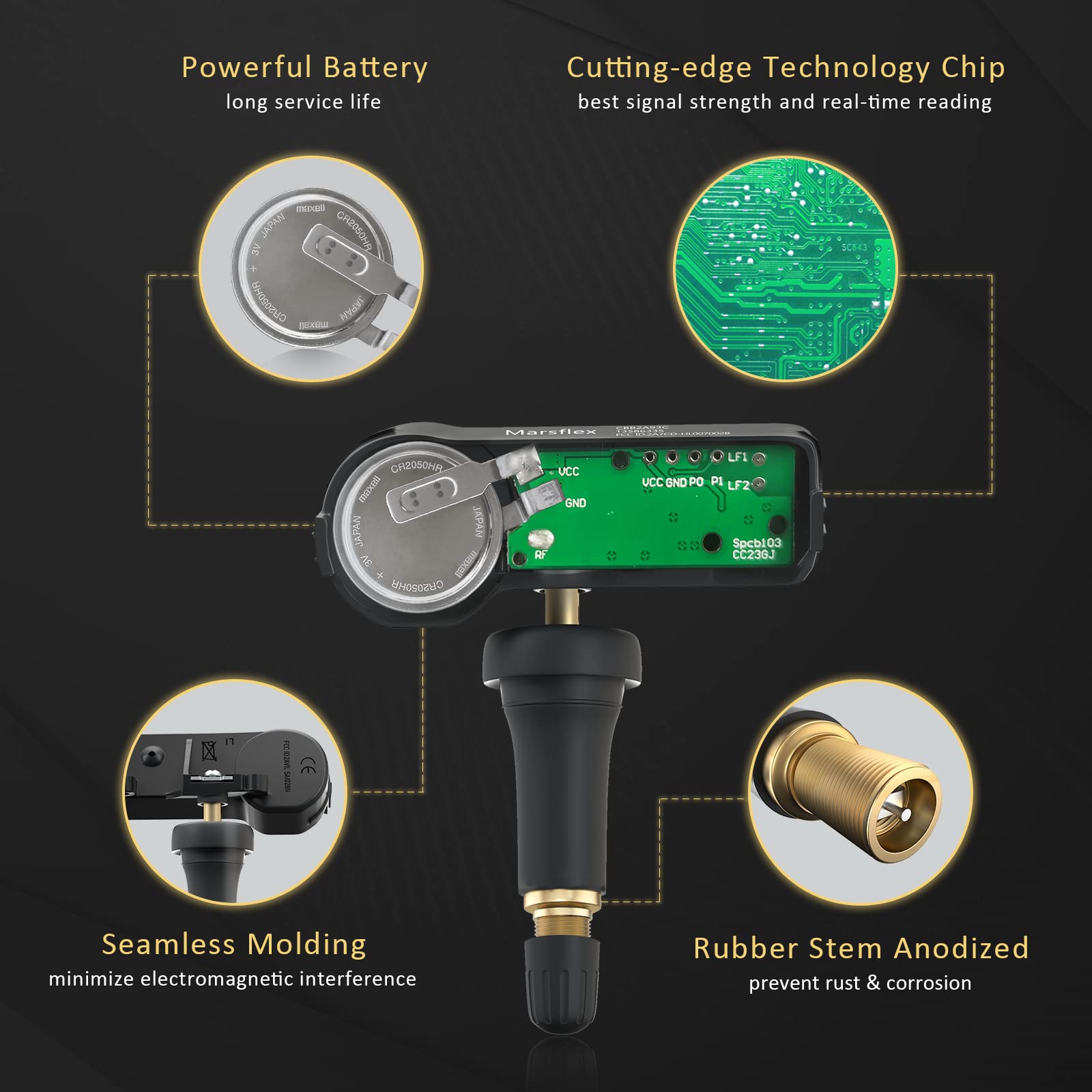 Marsflex sensor side profile highlighting compact design for clearance benefit