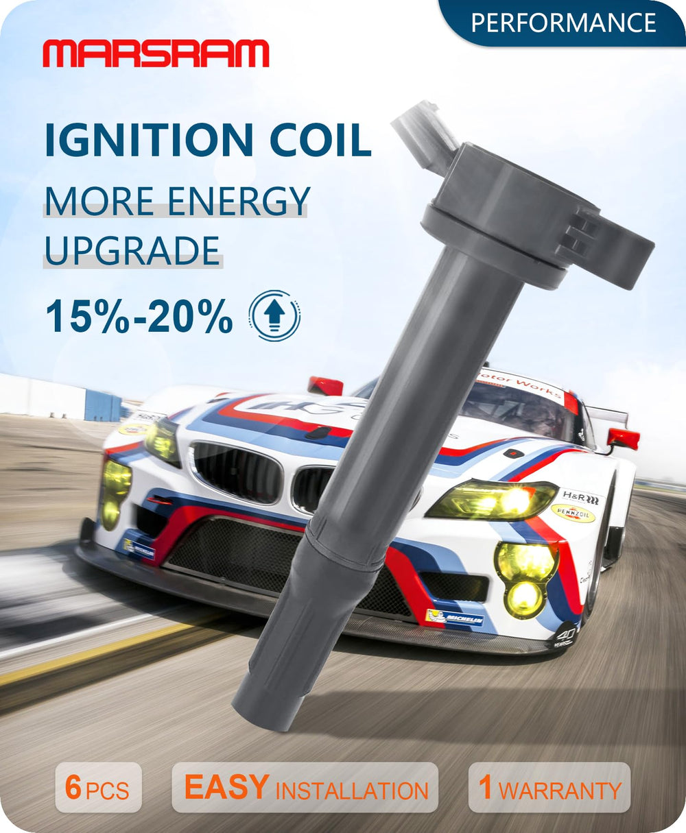 Marsram coil and plug installed on engine illustrating correct fit and improved reliability