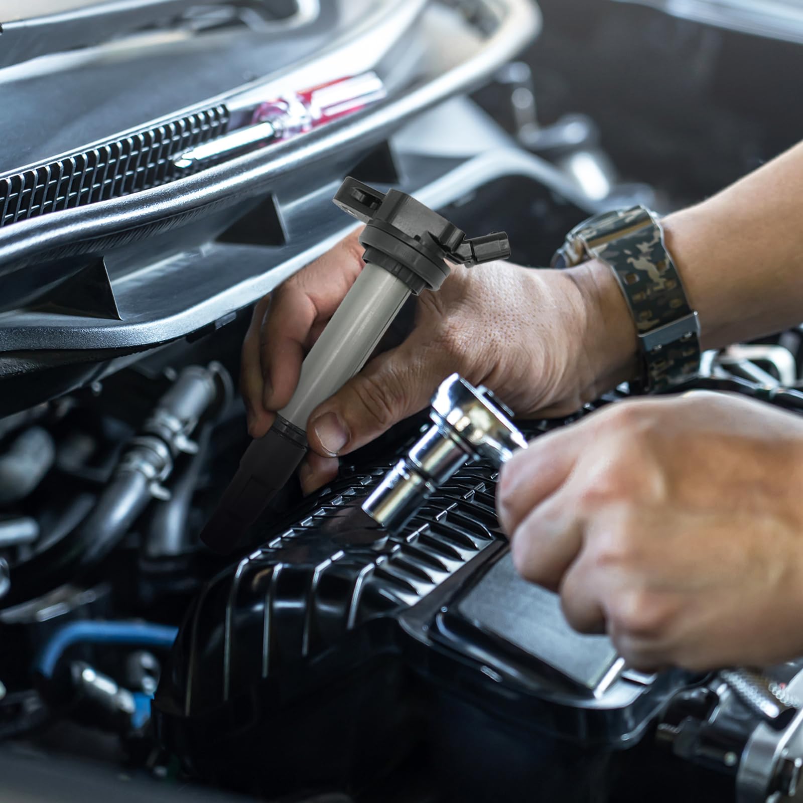 Marsram kit in car maintenance scene easing DIY engine ignition service