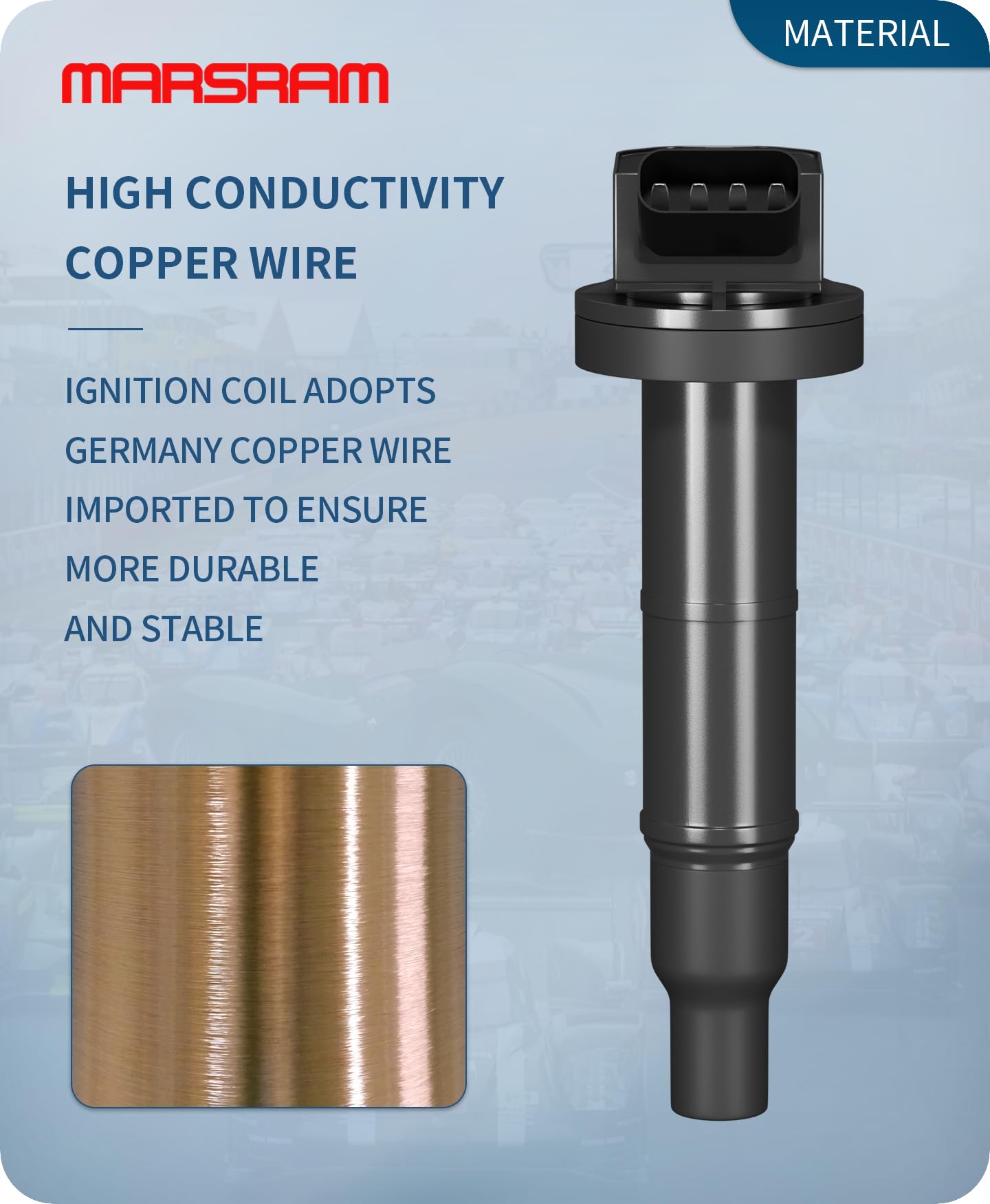 Marsram part number label view confirming UF333 compatibility for correct replacement