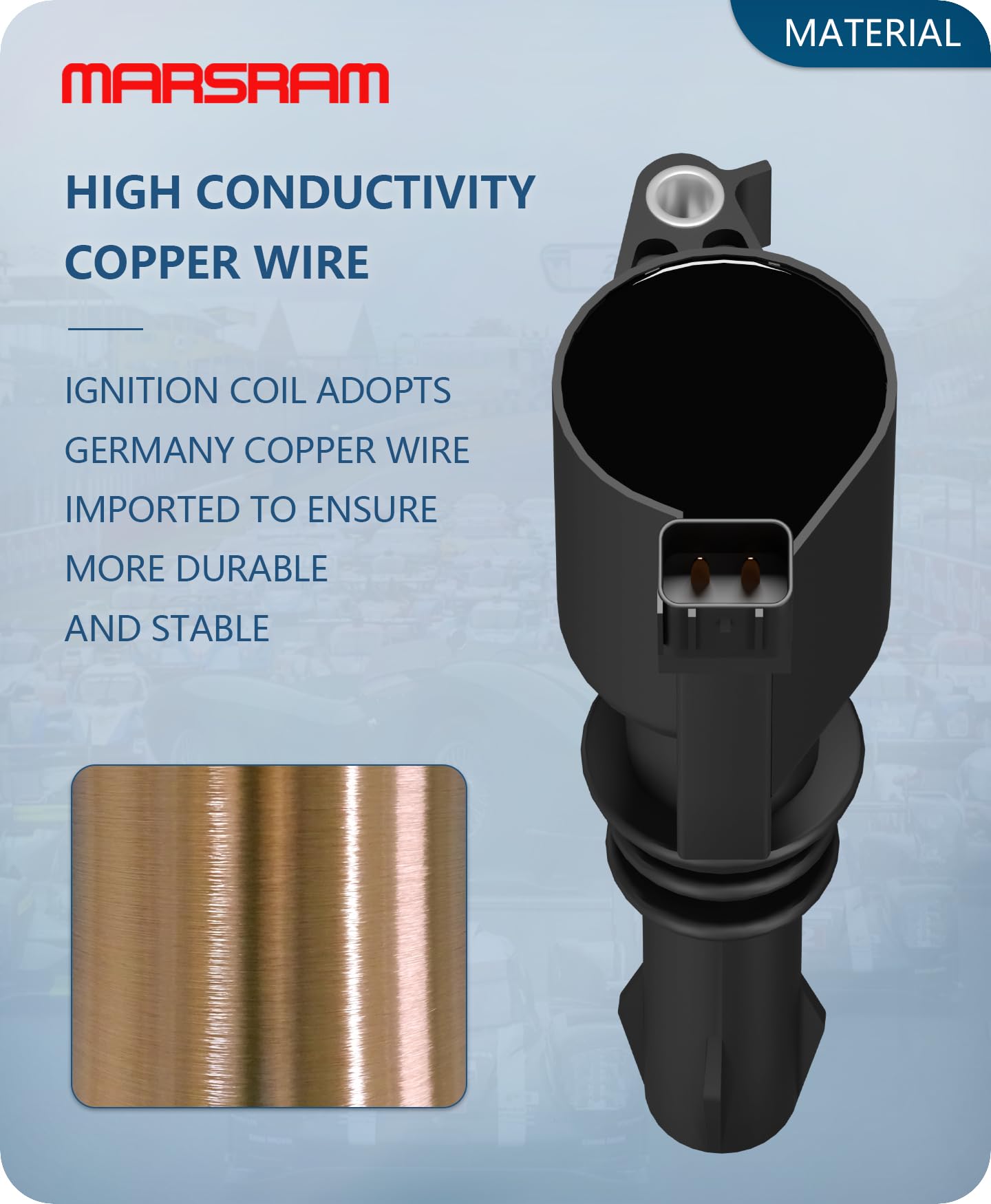 Marsram scale comparison with hand holding coil showing compact size