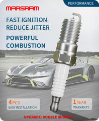 Marsram spark plugs in retail packaging providing complete four-plug set convenience