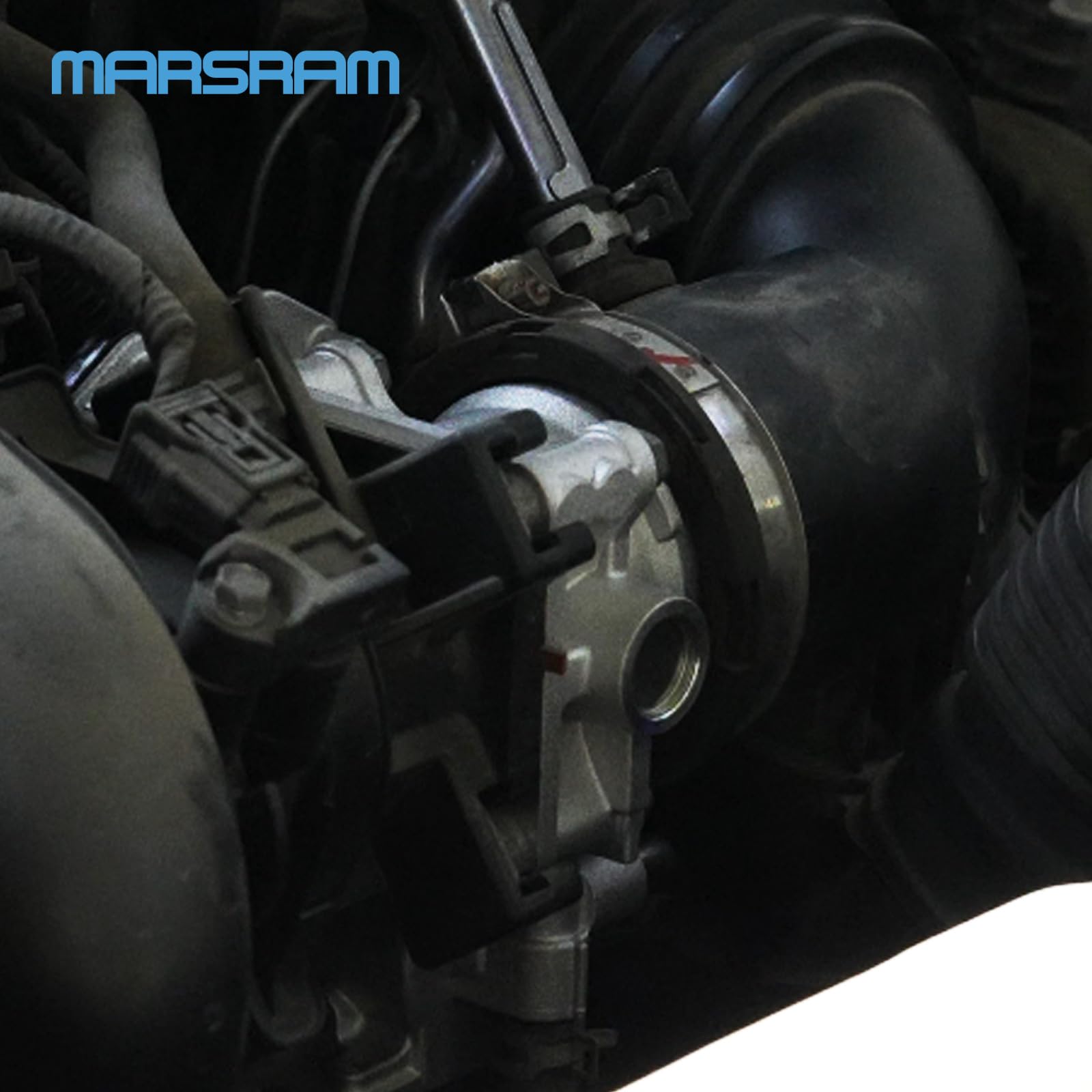 Marsram throttle body on workbench during installation showing DIY-friendly replacement process