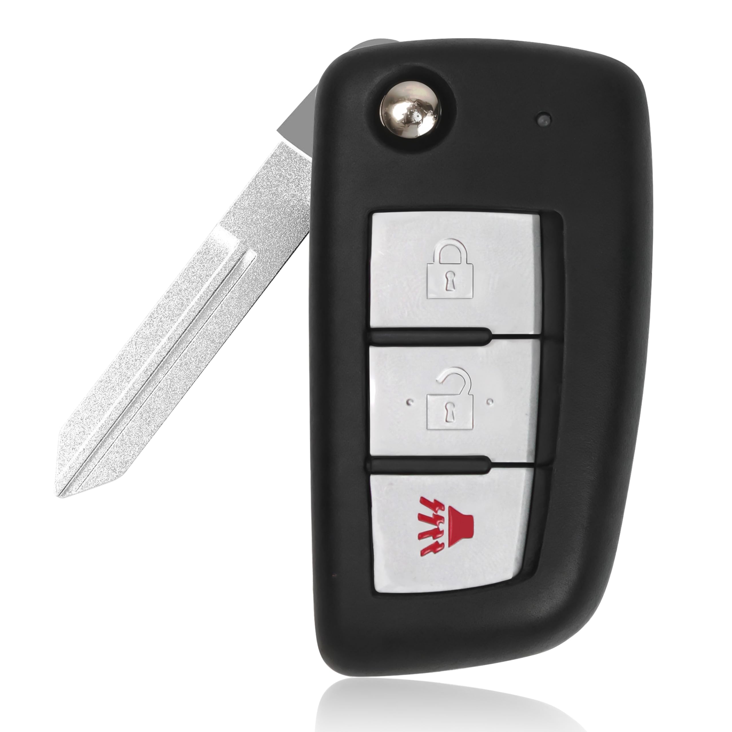 Marsrut front view of key fob showing buttons and flip mechanism for easy use