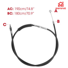 Marsrut full-length 74.75" clutch cable displayed to confirm correct size and fit