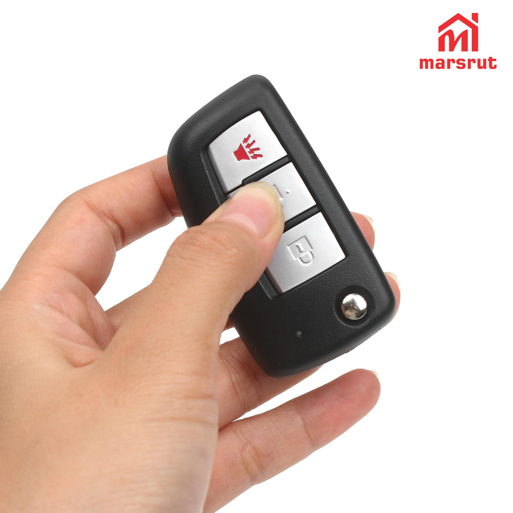 Marsrut key fob resting on car console demonstrating seamless in-car integration